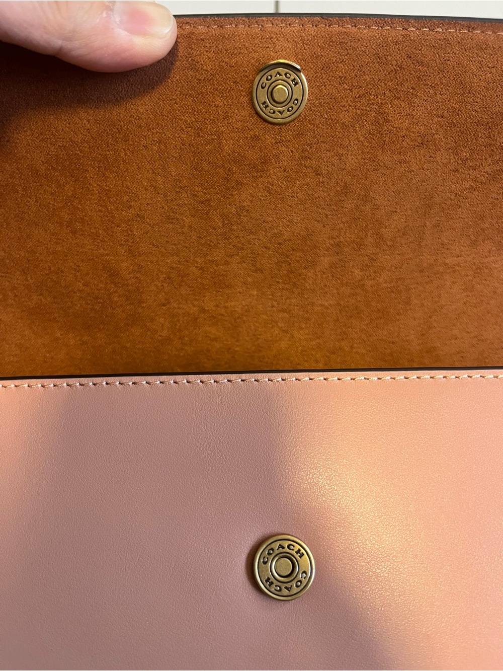 Coach Brook Flap Chain Bag 
Peach/Brass - Picture 10 of 12